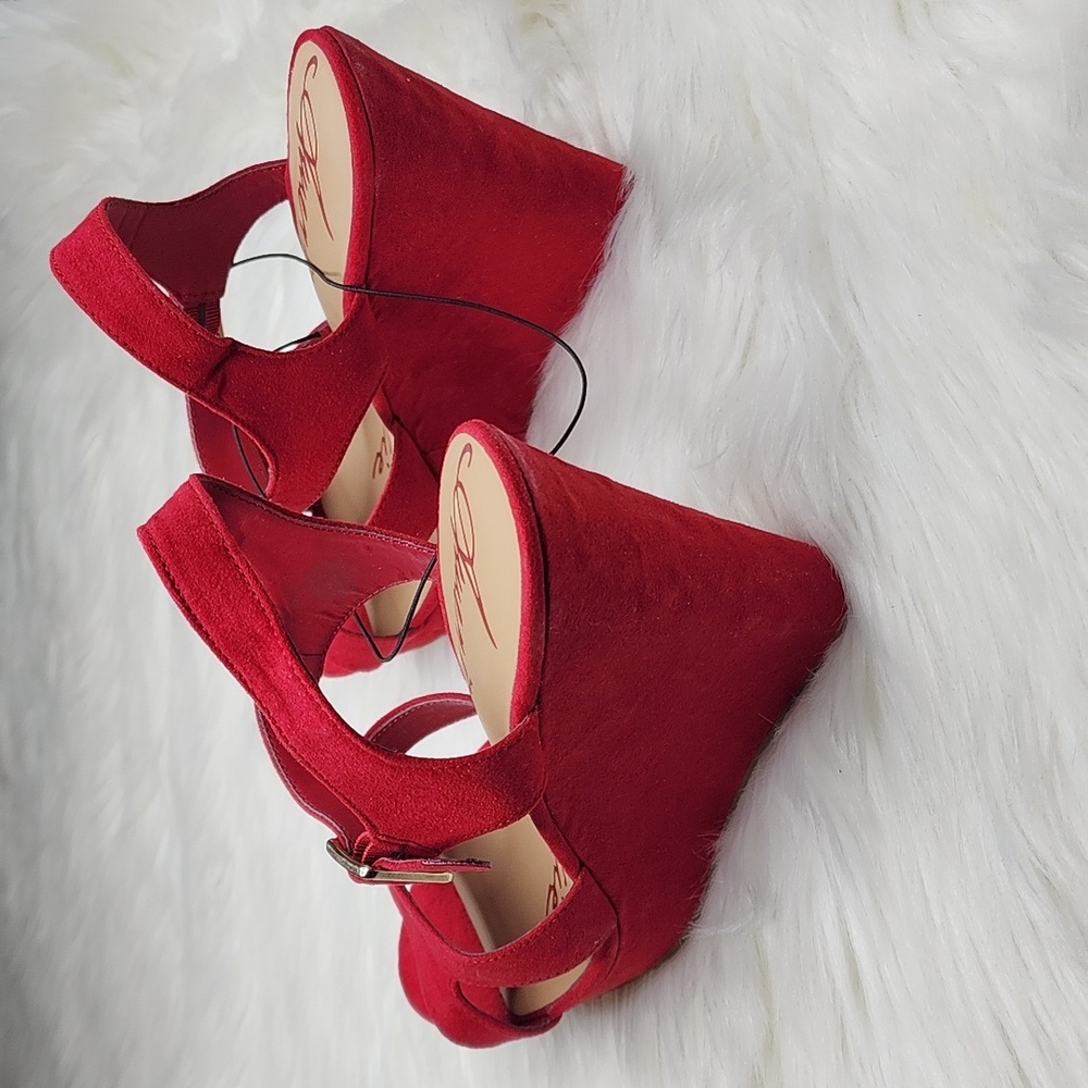 American Rag Rochelle Red Sandal Wedges - New In Box - Picture 11 of 16